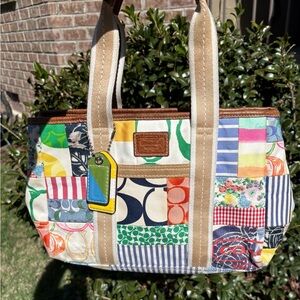 Coach Vintage Patchwork Hampton weekend Tote EUC